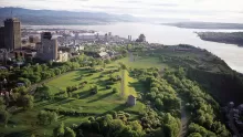 Vue aérienne du parc des Champs-de-Bataille - Photo © Office du tourisme de Québec
